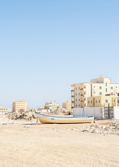 Amarré dans le désert - 40x30