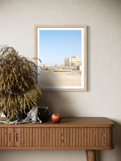 Amarré dans le désert - 40x30