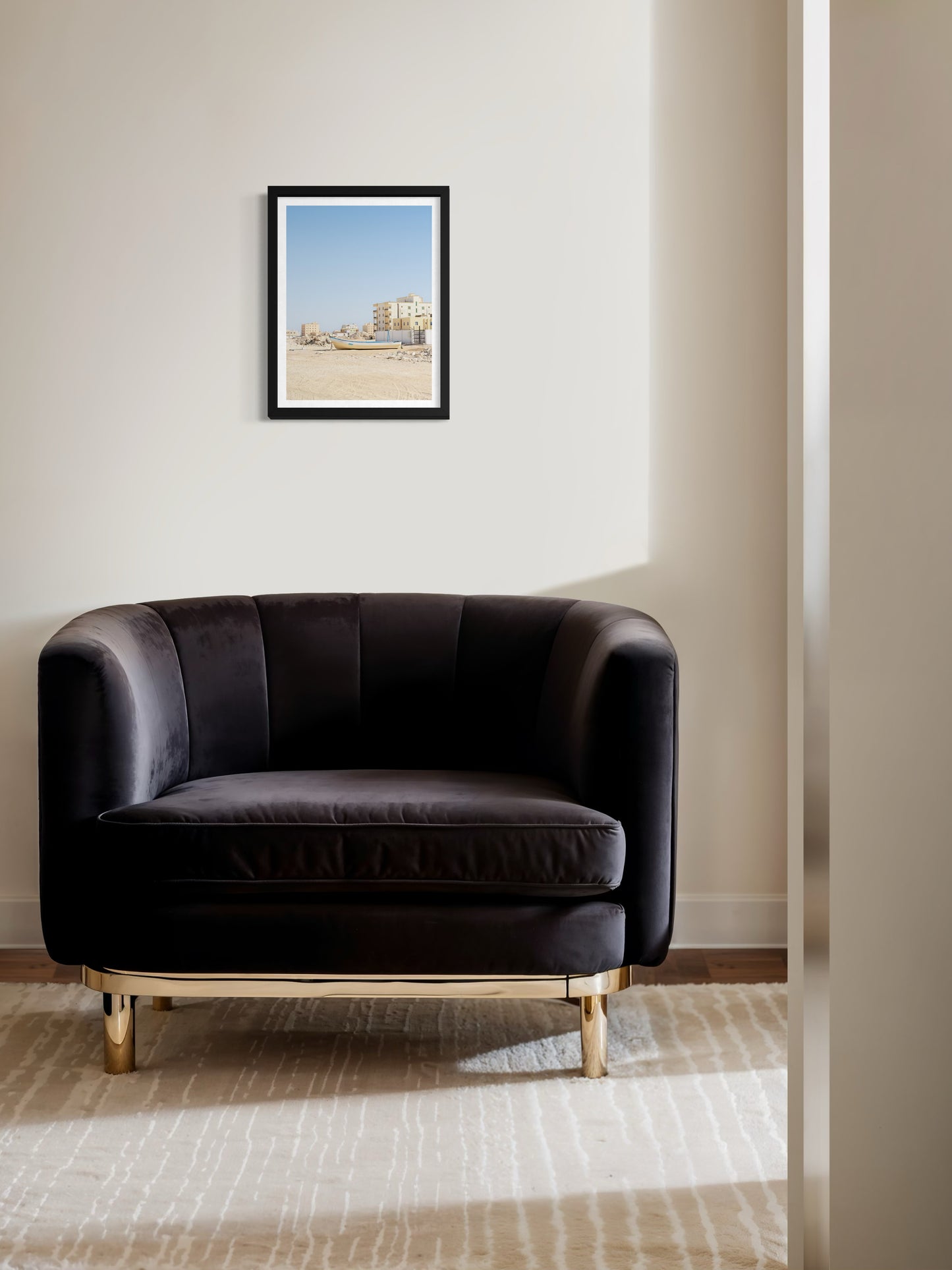 Amarré dans le désert - 40x30